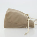 PRADA Tote Bag Canvas Beige Gold Auth ka3943-4