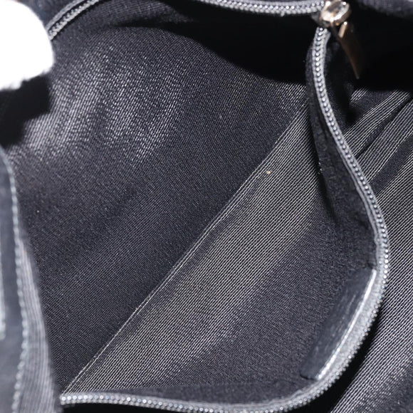 Salvatore Ferragamo Vala Ribbon Tote Bag Leather Black Auth ka3944