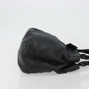 Salvatore Ferragamo Vala Ribbon Tote Bag Leather Black Auth ka3944-4