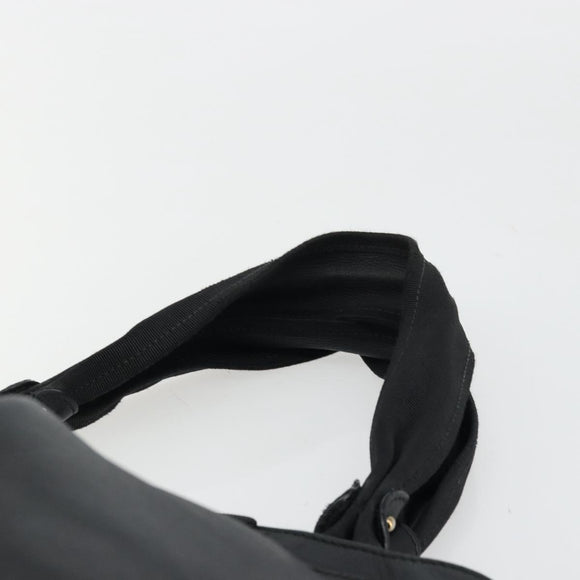 Salvatore Ferragamo Vala Ribbon Tote Bag Leather Black Auth ka3944