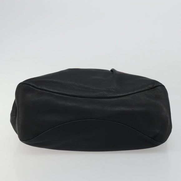 Salvatore Ferragamo Vala Ribbon Tote Bag Leather Black Auth ka3944