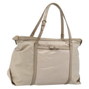 Salvatore Ferragamo Vala Ribbon Hand Bag Nylon Pink Gold Auth ka3946-1