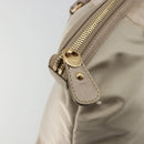 Salvatore Ferragamo Vala Ribbon Hand Bag Nylon Pink Gold Auth ka3946-10