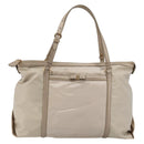 Salvatore Ferragamo Vala Ribbon Hand Bag Nylon Pink Gold Auth ka3946-13