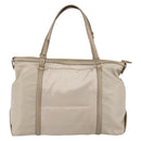 Salvatore Ferragamo Vala Ribbon Hand Bag Nylon Pink Gold Auth ka3946-2