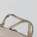 Salvatore Ferragamo Vala Ribbon Hand Bag Nylon Pink Gold Auth ka3946-8