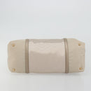 Salvatore Ferragamo Vala Ribbon Hand Bag Nylon Pink Gold Auth ka3946-5