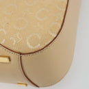 CELINE C Macadam Canvas Shoulder Bag Beige Gold Auth ka3948-9
