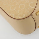 CELINE C Macadam Canvas Shoulder Bag Beige Gold Auth ka3948-14