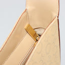 CELINE C Macadam Canvas Shoulder Bag Beige Gold Auth ka3948-17