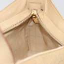 CELINE C Macadam Canvas Shoulder Bag Beige Gold Auth ka3948-19