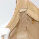 CELINE C Macadam Canvas Shoulder Bag Beige Gold Auth ka3948-20