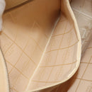 CELINE C Macadam Canvas Shoulder Bag Beige Gold Auth ka3948-22