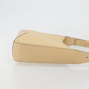CELINE C Macadam Canvas Shoulder Bag Beige Gold Auth ka3948-3