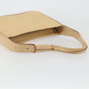 CELINE C Macadam Canvas Shoulder Bag Beige Gold Auth ka3948-7
