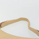 CELINE C Macadam Canvas Shoulder Bag Beige Gold Auth ka3948-8