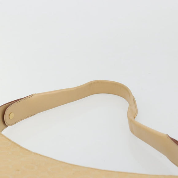 CELINE C Macadam Canvas Shoulder Bag Beige Gold Auth ka3948