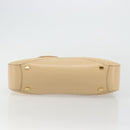 CELINE C Macadam Canvas Shoulder Bag Beige Gold Auth ka3948-5