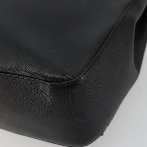 Salvatore Ferragamo Tote Bag Leather Black Silver Auth ka3949