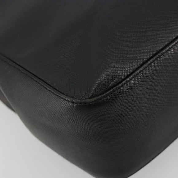 Salvatore Ferragamo Tote Bag Leather Black Silver Auth ka3949
