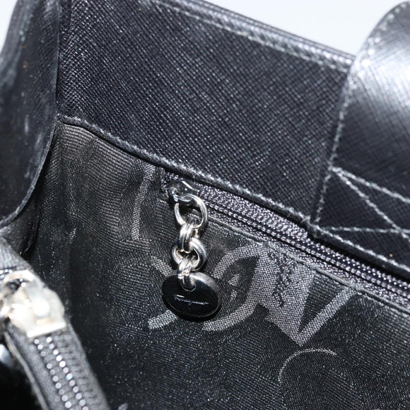 Salvatore Ferragamo Tote Bag Leather Black Silver Auth ka3949