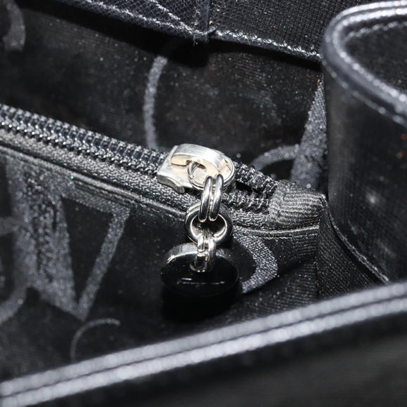 Salvatore Ferragamo Tote Bag Leather Black Silver Auth ka3949
