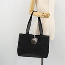 Salvatore Ferragamo Tote Bag Leather Black Silver Auth ka3949-23