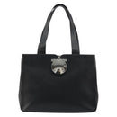 Salvatore Ferragamo Tote Bag Leather Black Silver Auth ka3949-13