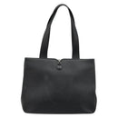 Salvatore Ferragamo Tote Bag Leather Black Silver Auth ka3949-2