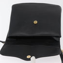 Christian Dior Hand Bag Leather 2way Black Gold Auth ka3950-19