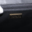 Christian Dior Hand Bag Leather 2way Black Gold Auth ka3950-11