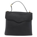 Christian Dior Hand Bag Leather 2way Black Gold Auth ka3950-13