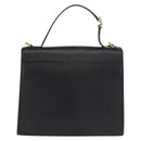 Christian Dior Hand Bag Leather 2way Black Gold Auth ka3950-2