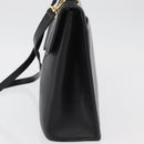 Christian Dior Hand Bag Leather 2way Black Gold Auth ka3950-3