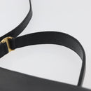 Christian Dior Hand Bag Leather 2way Black Gold Auth ka3950-14