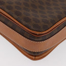 CELINE Macadam Canvas Shoulder Bag PVC Leather Brown Gold Auth ka3953-16
