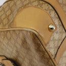 CELINE Macadam Canvas Hand Bag PVC Beige Gold Auth ka3954-11