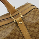 CELINE Macadam Canvas Hand Bag PVC Beige Gold Auth ka3954-15