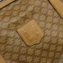 CELINE Macadam Canvas Hand Bag PVC Beige Gold Auth ka3954-16