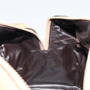 CELINE Macadam Canvas Hand Bag PVC Beige Gold Auth ka3954-20