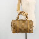 CELINE Macadam Canvas Hand Bag PVC Beige Gold Auth ka3954-24