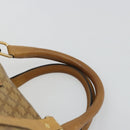 CELINE Macadam Canvas Hand Bag PVC Beige Gold Auth ka3954-8