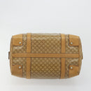 CELINE Macadam Canvas Hand Bag PVC Beige Gold Auth ka3954-9