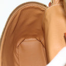 CELINE Macadam Canvas Vanity Hand Bag PVC Brown Gold Auth ka3955-21
