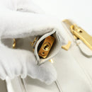 PRADA Shoulder Bag Safiano leather White Gold Auth ka3958A-10