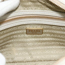 PRADA Shoulder Bag Safiano leather White Gold Auth ka3958A-19