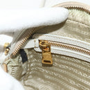 PRADA Shoulder Bag Safiano leather White Gold Auth ka3958A-22