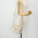 PRADA Shoulder Bag Safiano leather White Gold Auth ka3958A-25