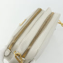 PRADA Shoulder Bag Safiano leather White Gold Auth ka3958A-6