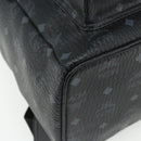 MCM Vicetos Logogram Backpack PVC Black Silver Auth ka3959A-16